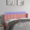 LED uzglavlje ružičasto 147x16x78/88 cm baršunasto