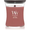 Woodwick Silk & Spice dišeča sveča z lesenim stenjem 275 g