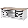 VEVOR Klubska miza pravokotna s pomičnimi drsnimi vrati 1210x560x481 mm bela