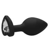 Ouch! Diamond Heart Butt Plug Regular Black