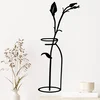 Opviq Zidna dekoracija Flower In The Vase, 33x0.15x71 cm, 1.5 mm, Crna