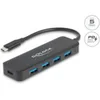 Delock USB Type-C™ vozlišče, 4 vrata, USB 3.2 Gen 1 z napajanjem, 85 W