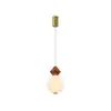 LED lestenec na jeklenem kablu FLORES LED/7W/230V zlata/rjava