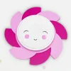 Elobra LED stenska svetilka Sun Starlight Smile, roza - otroška soba - Les