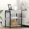 vidaXL Nočna omarica Siva sonoma 41 x 31 x 51 cm Konstruiran les