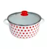TEXELL Šerpa sa poklopcem 5.8 l - TSE-264 Emajl, 24cm, 5.8 l, Bela/Crvena