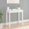 vidaXL Konzolna mizica bela 80x40x75 cm trdna borovina