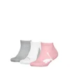 PUMA Sneaker Socks Youth (3-pack), Shop, Pink/Grey, 27-30