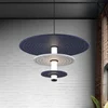Viokef LED obesna svetilka Azul, višina 31 cm, modra/siva/črna, filc - Dnevna soba/jedilnica - modra, siva, črna - Plastika