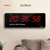 HoTai Digitalni zidni sat, 21x58 cm, Daljinski, Crni