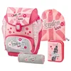 Play Set za školu Logic London Love, 4 u 1, Anatomski ranac, Torba za patike, 2 pernice, Roze