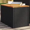 vidaXL vidaXL Vrtna stranska mizica 2 kosa črna 55x34x37 cm PE ratan les, (21031944)