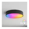Brilagi - LED RGBW prigušiva stropno kupatilsko svetlo CLARE 3xE27/9W/230V IP54 Wi-Fi crno