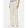 Tommy Jeans Hlače iz tkanine Tjw Cargo Relaxed Straight DW0DW20350 Bež Relaxed Fit