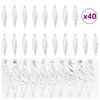 Božićna spirala u obliku kugle 40 pcs Srebrno Plastika