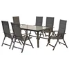 Gardenson Vrtni Set Trivero, 7-Delni, Rjava, Steklo