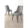 Hanah Home Set stolica Newa, 46x94x46 cm, 6 komada, Sivo-crne