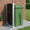 vidaXL Ograja za koš za smeti Siva 85 x 12 x 115 cm Aluminij in WPC