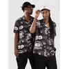 The Dudes Dark Pattern Hawaiian Shirt black