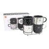 Sigma Šolja RXG-N250039, 390ml, Porcelan, 4komada, Blk-wh