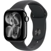 Apple Watch Series 11 [GPS 42mm] Smartwatch with Jet Black Aluminum Case with Black Sport Band - S/M. Sleep Score, Fitness Tracker, Health Monitoring, Always-On Display, Water Resistant