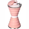 Silikonska zložljiva skodelica za vodo 500 ml ROZA (9,6 * 18,5 cm)