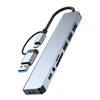 Gembird A-CM-COMBO8-06** Adapter, 8 portova, USB3.0, USB2.0, SD, 3.5mm)