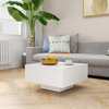 vidaXL Kavna mizica bela 60x60x31,5 cm iverna plošča
