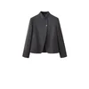 MANGO Blazer LEITA nočno modra/temno siva/temno rdeča