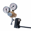 Regulator CO2 - W21,8x1/14 + iglični ventil + emg. ventil, (dva manometra)