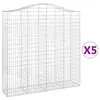 Lučne gabionske košare 5 kom 200x50x200/220cm pocinčano željezo