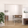 Klizna vrata od stakla ESG i aluminija 102,5 x 205 cm bijela