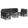 Set vanjskih sofa 9 pcs Crna i tamno siva Poliester