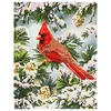 Set s kroglicami Diamond Painting - Rdeči kardinal pozimi 35.5x45.5 cm ()