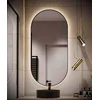 Ceramica Lux Ogledalo alu-ram, 55x100 elipsa, Touch-dimer, Pozadinski CL40, Crni