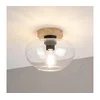 Plafonsko svetlo FLO WOOD 1xE27/15W/230V hrast/prozirno O 22 cm