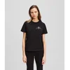 Karl Lagerfeld za ženske. A3W17085 Majica Slim Fit črna (XS), Črna, Priložnostno, Bombaž, Kratek rokav