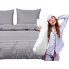 Hotelska damast posteljnina s črtami 200x220 siva, svetlo siva, srebrna