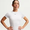 Nike W NK ONE FITTED SS TOP, ženska majica za fitnes, bijela IR1895