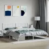 Metalni okvir za krevet s uzglavljem bijeli 193x203 cm