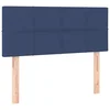 Vidaxl Posteljno vzglavje modro 100x5x78/88 cm blago