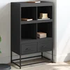 Visoka komoda crna 68x39x111,5 cm od čelika