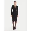 Elisabetta Franchi Cocktail obleka AB-805-57E2-V460 Črna Slim Fit