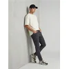 Sinsay - Slim fit farmerke s efektom pranja - crno