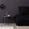 De Black Black Satin King Fitted Sheet
