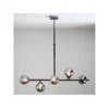 Endon 101348 - Luster na stalku OTIS 5xG9/3W/230V crni hrom/zadimljeno crna