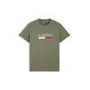 Tommy Jeans Majica DNA PLAY zelena / rdeča / bela