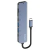 SAVIO Savio AK-82 vmesniški HUB USB Type-C, 5000 Mbit/s, 0,18 m, črn