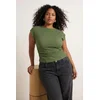 Trendyol Curve Ženska bluza Tbbss26Af00061, Kaki