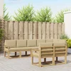 Set vanjskih sofa 8 kom. Bijela i bež Poliester